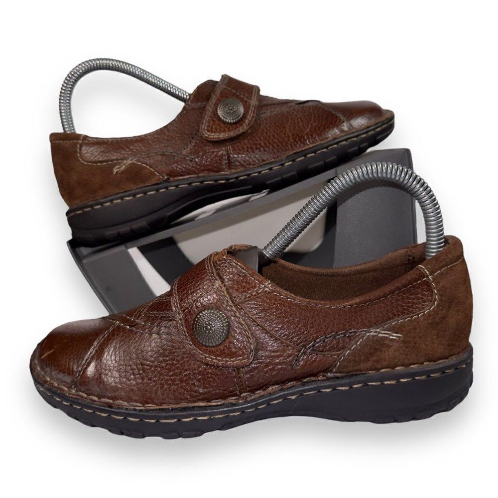 Earth Origins‎ Evelyn Slip-on Comfort Loafers Brown Vegan Leather Women's 7M